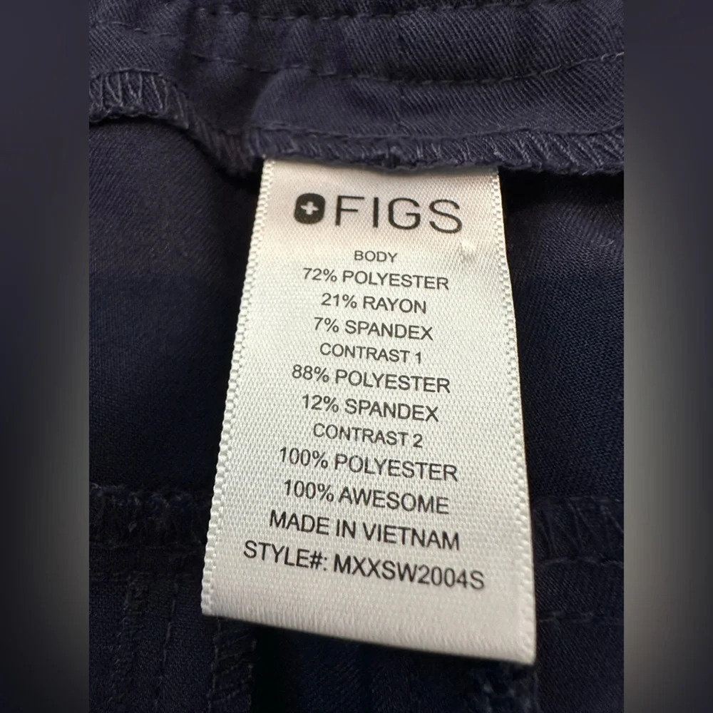 Figs Men’s Tansen Jogger Scrub Pants Navy Blue Size Medium Short